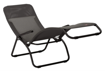 Preview: FIAM® Liegestuhl Samba Schwarz/Anthrazit Stahl 145TX 